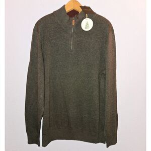 New Lachland Quarter Zip Pullover Sweater, 100% Cotton, Size XL